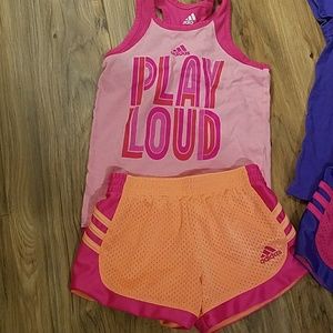 Toddler adidas shorts and tank
